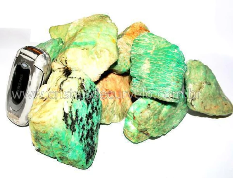 Amazonita Verde Pedra Bruto Pra Lapidar Pacote Atacado 20kg