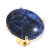 Anel Cabochão Oval Sodalita Natural Banho Dourado