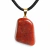 Colar Pedra Quartzo Vermelho Pedrinha Rolado Pino Dourado