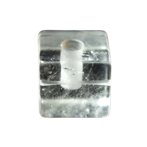 Colar Pedra Cubo Cristal Difusor Aromaterapia Ranhurado