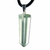 Colar Pontinha Obsidiana Verde Montagem Pino Prateado 30mm on internet