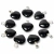 10 Mini Coração 15mm Obsidiana Negra Natural Prateado Atacado - comprar online
