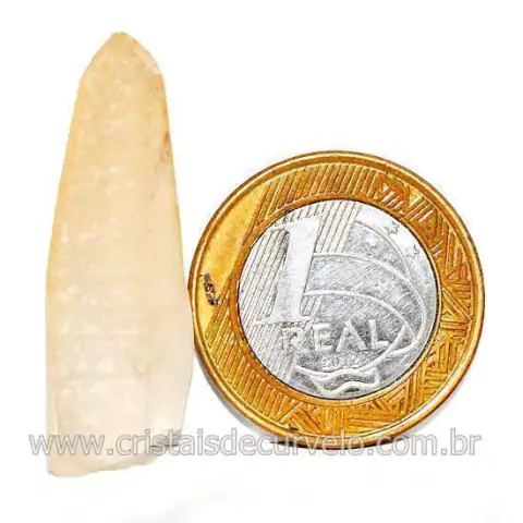 Laser Cristal Citrinado Natural Garimpo Longo e Fino Cod 129378