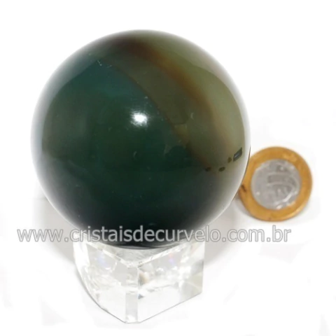 Esfera Agata Geodo Tamanho Medio Lapidado Manual Cod 118864