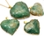 Colar Gigante Coração Jade Verde na Garra Dourado