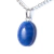 05 Pingente Cabochão Oval 20mm Quartzo Azul Prata 950 ATACADO - Distribuidora CristaisdeCurvelo