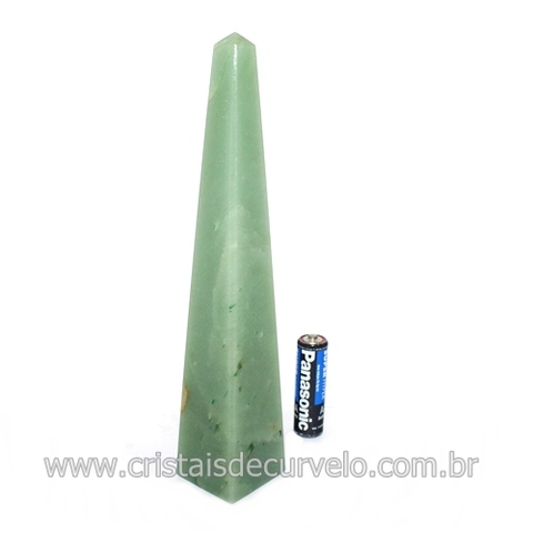 Obelisco Quartzo Verde Aventurina Pedra Natural Cod 122701