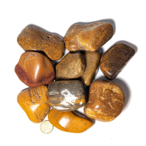 01 kg Massageador De Seixo Jaspe Amarelo ATACADO Reff 109398