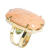 05 Anel Amazonita Rosa Retangulo Cabochão Dourado Aro Ajustavel na internet