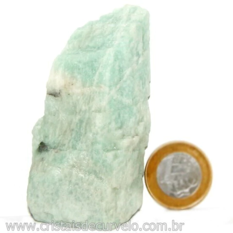 Amazonita Verde Comum Bruto da Família Feldspato Cod 126214