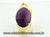 Anel Cabochão Oval Tela Ajustável Agata Lilas Pedra Natural Montagem Dourado on internet