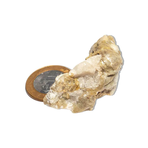 01 Drusa Moscovita com Mica Pedra Bruto 25 a 50g Tipo C