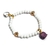 Pulseira Nlux Purpurita e Coração Cristal Cura Espiritual - Distribuidora CristaisdeCurvelo