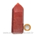 Ponta Quartzo Vermelho Natural Gerador Sextavado Cod 134835