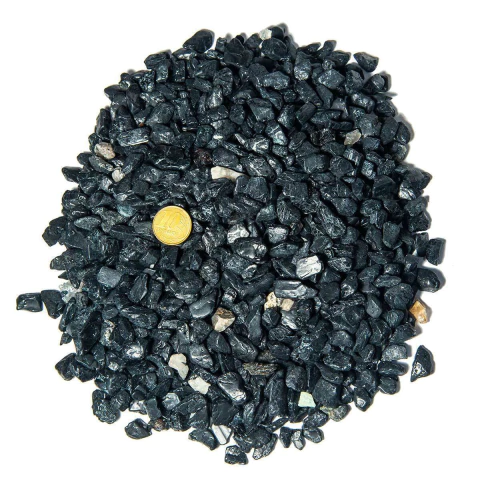 1 kg Turmalina Preta Rolado PP 5 a 10 mm Pedra Classe A