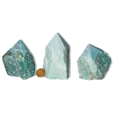 10 Quartzo Verde Pedra Pé e Bico Serrado 300 a 400g Tipo B