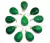 05 Pingente Gota Quartzo Verde Prata 950 Garra