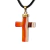 Colar Crucifixo Ágata Cornalina Natural Envolto Dourado - comprar online