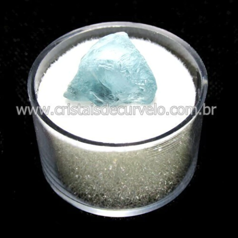 Topazio Azul No Estojo Mineral Bruto Pedra Extra Cod 117156