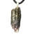 Image of Colar Canudo Turmalina Verde Bruto Natural Pino Prateado