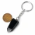 Chaveiro Ponta Obsidiana Negra Sextava Natural 30mm Tipo A