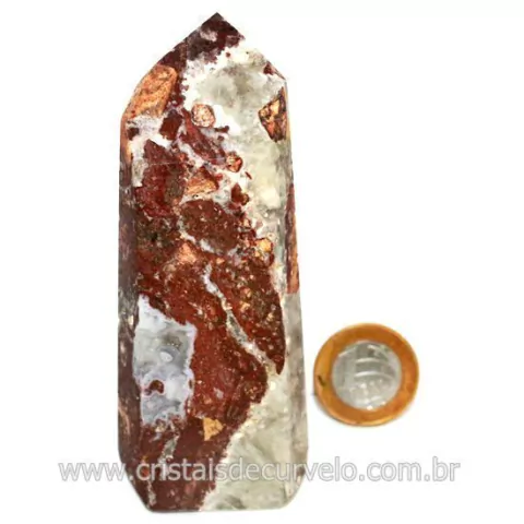 Ponta Quartzo Jiboia Lapidado Gerador Sextavado Cod 124191