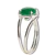 Anel Solitario Jade Verde Oval 10mm Aro Ajustável Prata 950 - comprar online