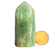 Ponta Onix Verde Pedra Natural 50 a 60mm 30 a 60g Tipo B - Distribuidora CristaisdeCurvelo