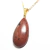 03 Pingente Gota Obsidiana Mahogany Pedra Natural Montagem Dourado Atacado - comprar online