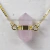 Colar Pedra Quartzo Rosa Micro Bi Ponta Natural Dourado