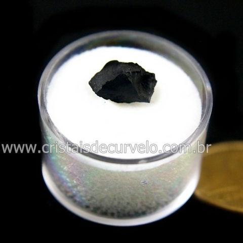 Azeviche ou Linhito No Estojo Ambar Negro Organico Cod 135923