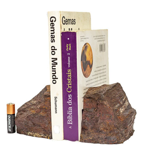 Aparador de Livro Pedra Bronzita Ou Porta Livro Bruto Natural