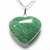 Colar Coração Pedra Quartzo Verde Pino e Perinha Prata 950