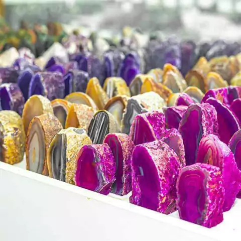 1kg Geodo de Agata Cores Mistas Classe B Tamanho 7 a 12cm