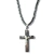 Colar Crucifixo Pedra Hematita Rolada 40cm