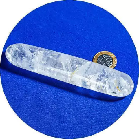 Massageador Roliço 13 a 14 CM Pedra Cristal Natural Classe C - DEFEITO