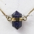 Colar Pedra Estrela Micro Bi Ponta Sextavado Envolto Dourado