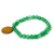 Pulseira Bolinha 6mm Pedra Quartzo Verde Natural Fio Siliconez - Distribuidora CristaisdeCurvelo