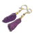 Brinco Purpurita Bruta Montagem Anzol Dourado 20mm