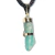 Colar Mini Figa Amazonita Verde Montagem Dourado