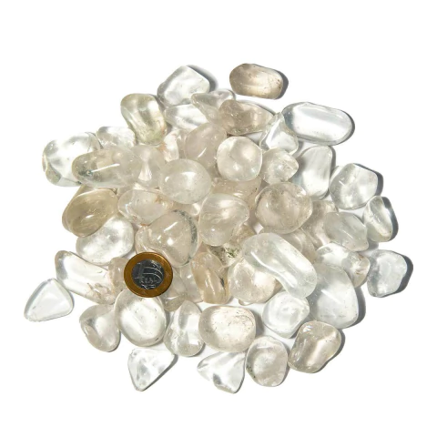 3 kg Cristal Transparente Rolado Pedra M 20 a 35mm Tipo A