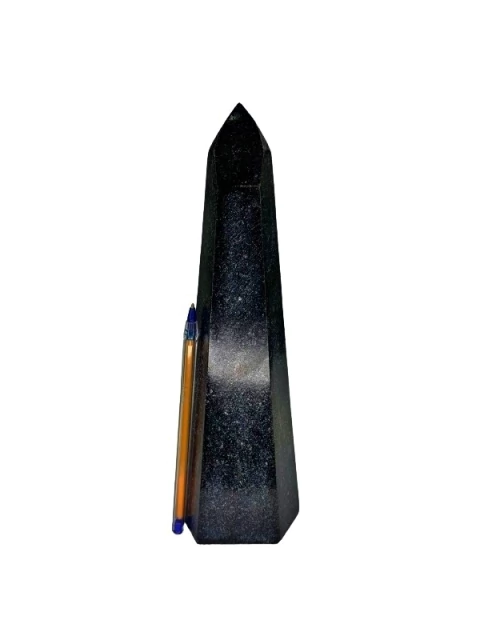 Ponta Quartzo Preto Pedra Natural Gerador Grande 23cm 1,1Kg