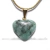 Colar Mini Coração Pedra Esmeralda Natural Pino Dourado