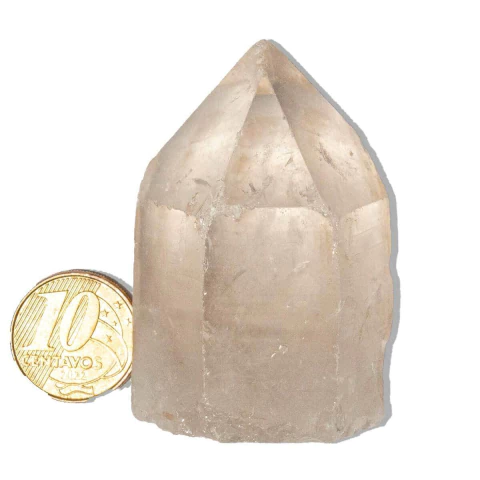 Ponta Cristal Sextavada Bruta Base Serrada Gerador Natural