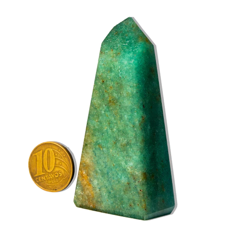 01 Ponta Aventurina Verde Natural 50 a 100g 7 a 8cm Classe A