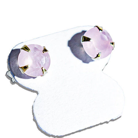 Brinco Ponto de Luz Zircônia Quartzo Rosa 5mm Prata 925