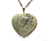 03 Pingente Coração Jaspe Policromo Castoaçao Pino Prateado Atacado