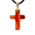 Colar Crucifixo Ágata Cornalina Natural Envolto Dourado na internet