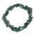 Pulseira Quartzo Verde Rolado Montagem Fio Silicone