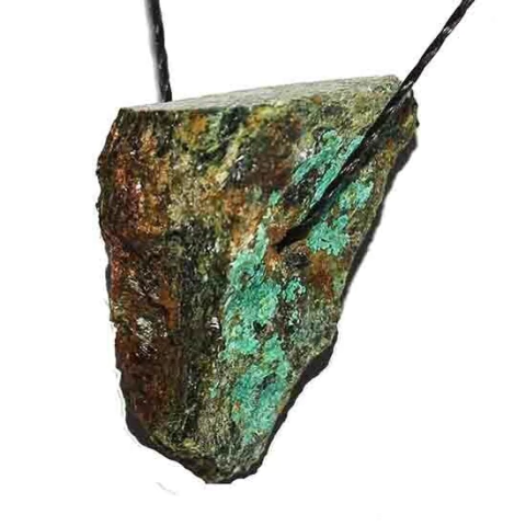 10 Cascalho Pedra Bruta Malaquita Verde Natural Furo Vazado